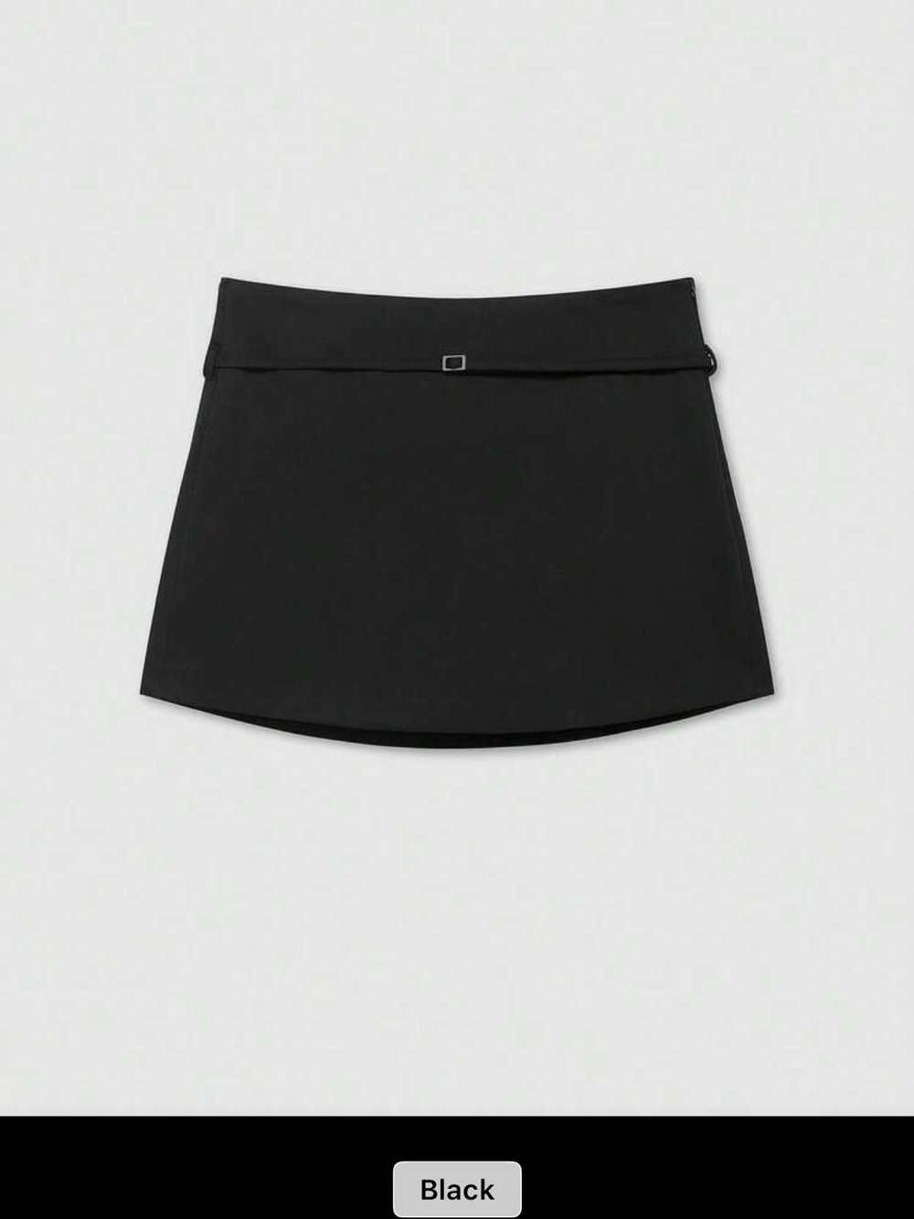 SHEIN Black Mini Skort with Slim Wrap Detail